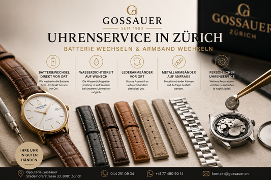 Uhrenservice in Zürich – Batterie wechseln & Armband wechseln