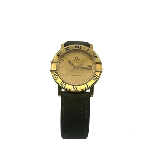 Omega Constellation Herrenarmbanduhr – 18K Gelbgold – Quarz – Klassisches Omega-Design