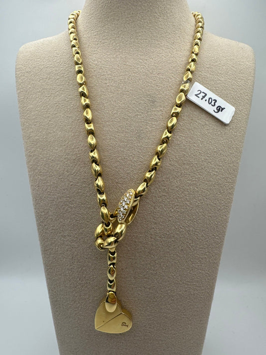 Piaget Collier 18 Karat Gelbgold mit 19 brillaten G VVS2