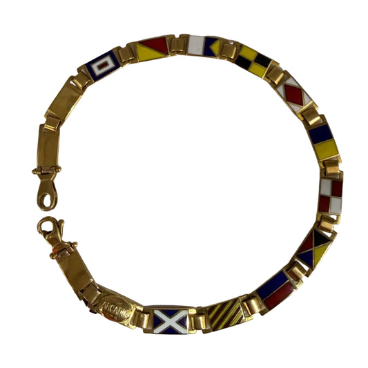 Arcadia 18 Karat Gelbgold Armband – 12,30 g | 21 cm | Maritime Signalflaggen