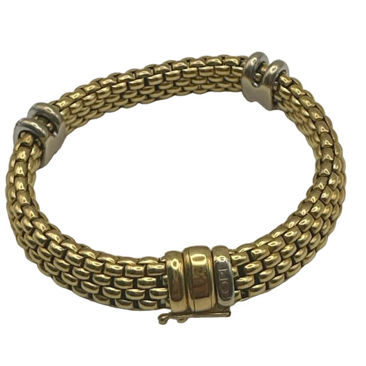 FOPE Luxus-Armband aus 18K Gelbgold mit Brillanten – 36.22 g – Italienische Goldschmiedekunst