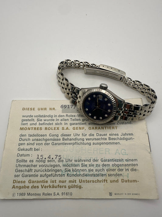 Rolex Oyster Perpetual Datejust Lady White Gold mit brillanten