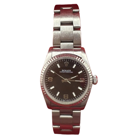 Rolex Oyster Perpetual 31 – Ref. 67514 – Stahl / Weißgold – Automatik – Schwarzes Zifferblatt
