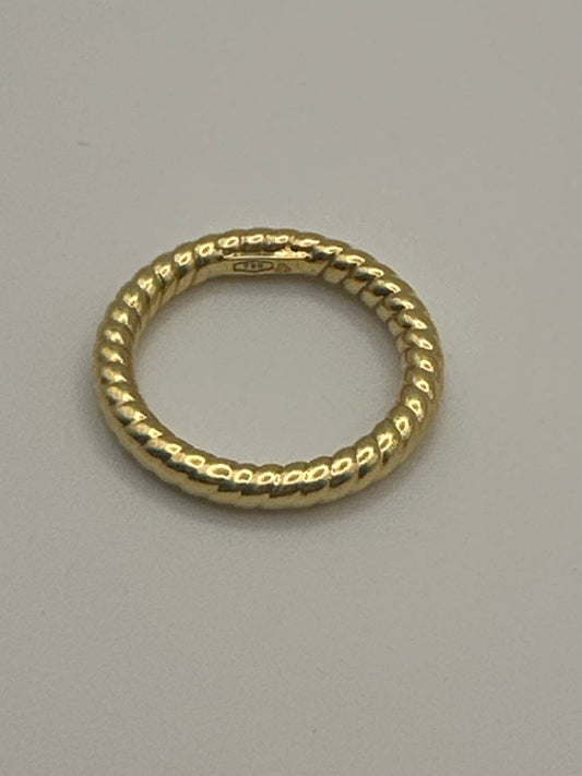 Bague en or jaune 18 carats (750) – 2,7 mm – taille 48 – d'occasion