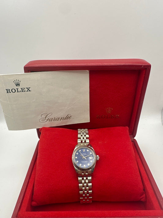 Rolex Oyster Perpetual Datejust Lady White Gold mit brillanten
