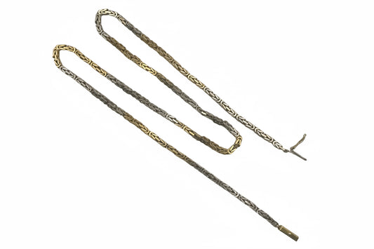 Exklusive 18K Bicolor Königskette (750 Gold) – massiv, elegant & zeitlos