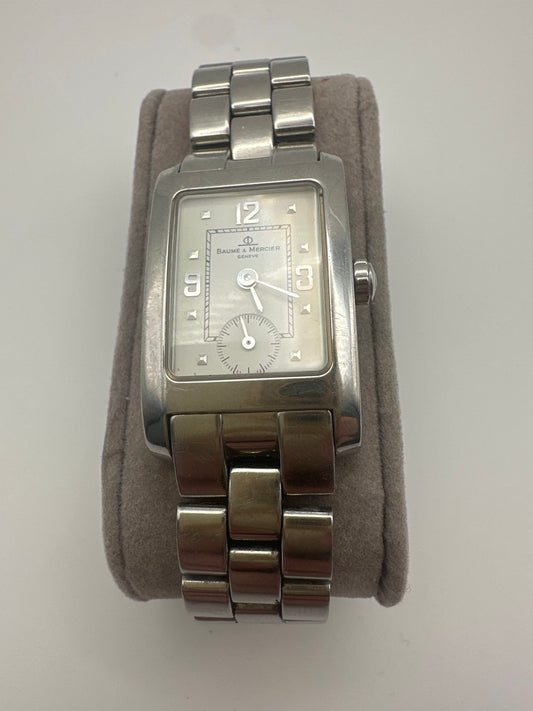 Montre femme rectangulaire Baum & Mercier – Acier inoxydable – Quartz