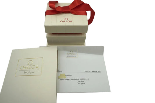 Omega Weißgold Ring mit Brillanten – Gr. 54 – Komplettset aus 2007
