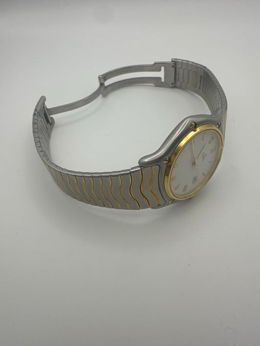 Montre-bracelet bicolore Ebel Classic Wave pour femme, en or et acier (d'occasion, sans boîte ni certificat)