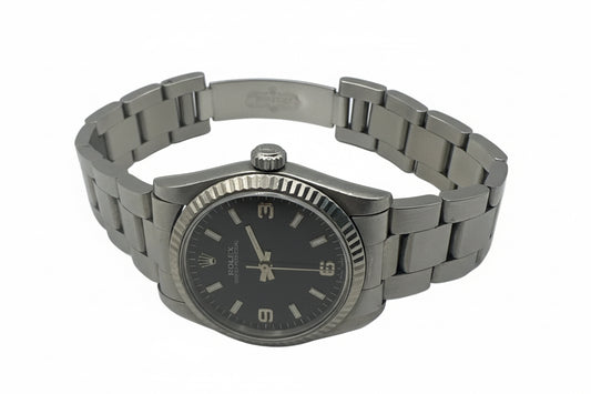 Rolex Oyster Perpetual 31 – Ref. 67514 – Stahl / Weißgold – Automatik – Schwarzes Zifferblatt