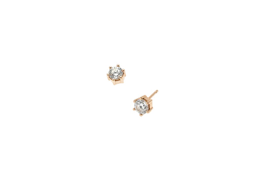 18 Karat Gelbgold Ohrstecker mit Brillanten – 1,00 ct Diamant | H/SI – mit Bijouterie Gossauer Zertifikat