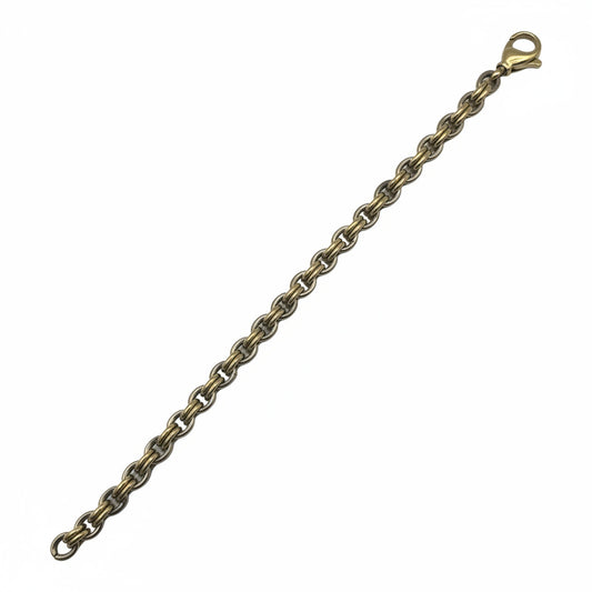 18 Karat Gold & Weißgold Armband 20 cm – 750 Bicolor Goldarmband mit Karabinerverschluss
