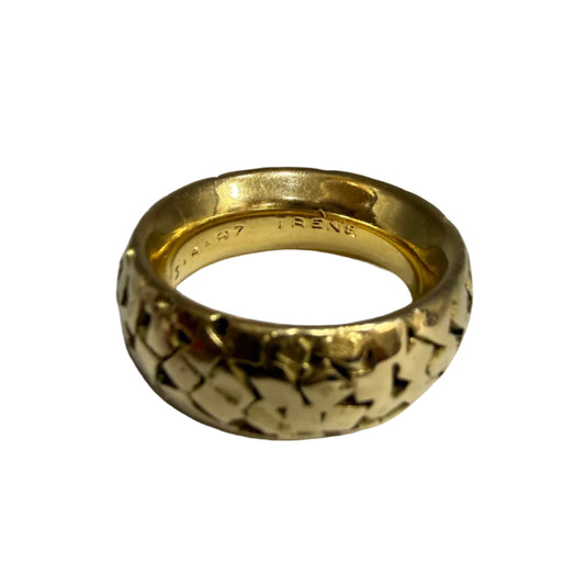 Massiver Ring aus 18 Karat Gelbgold – 11,28 g – Größe 56