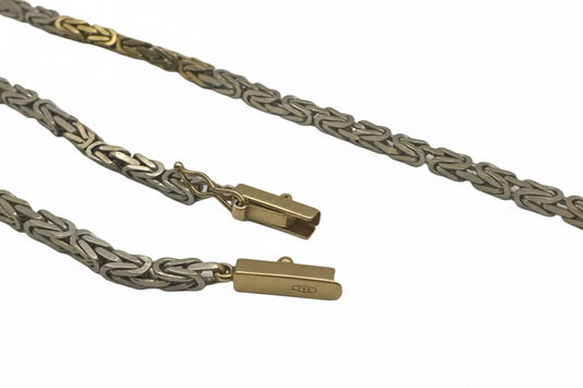 18 karat bicolor king's chain 26.41 g