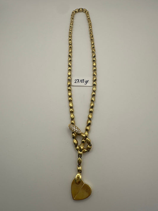 Piaget Collier 18 Karat Gelbgold mit 19 brillaten G VVS2