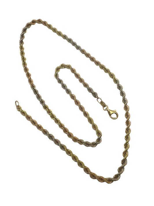 18 carat bicolor cord chain 6.49 gr