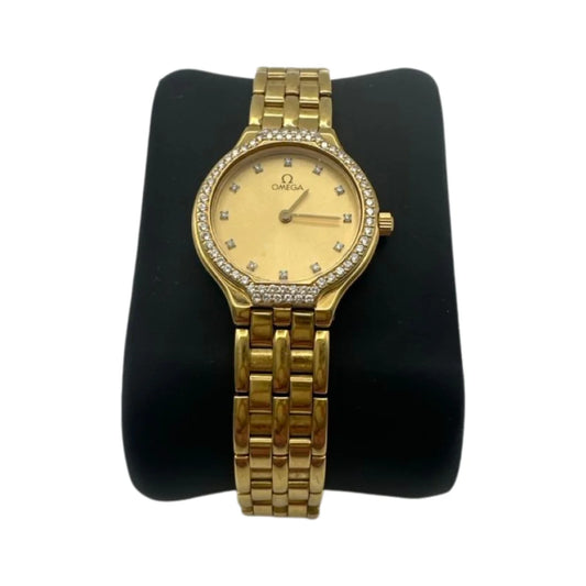 Omega DeVille Quartz Ladies' Watch in 18K Gold with Diamonds - 59.55 g