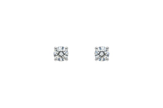 Diamant Ohrstecker 1.00 ct (2 x 0.50 ct) – 18K Weißgold Brillanten H/SI | Bijouterie Gossauer