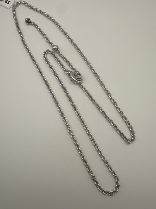 Chaîne BVLGARI d'occasion en or blanc 18 carats, 29,44 g