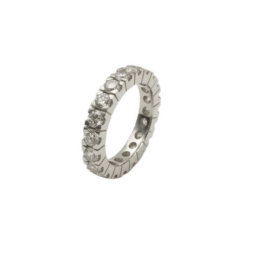 Exklusiver Diamant Eternity Ring 3,0 ct – 18K Weißgold, H/SI, Größe 54