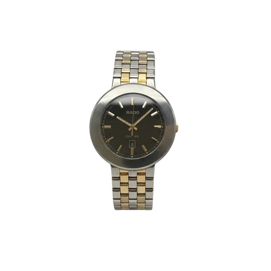 Rado Quartz Armbanduhr – Edelstahl Bicolor – Schwarzes Zifferblatt