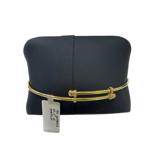 Bracelet en or jaune 18 carats avec améthyste - 10,47 g