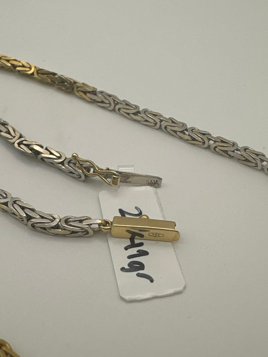 Chaîne royale bicolore en or 18 carats, 26,41 g