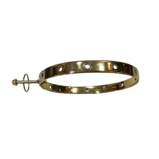 Bracelet Cartier Passion Love vintage années 1970, or jaune, pour femme, 21,8 g