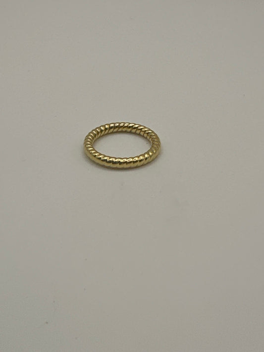 Bague en or jaune 18 carats (750) – 2,7 mm – taille 48 – d'occasion